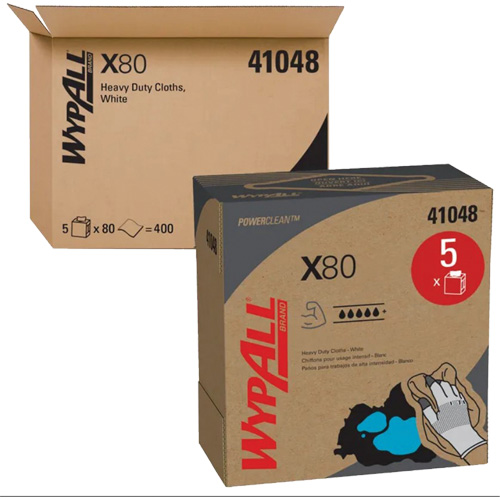 WypAll&reg; X80 Extended Use Cloths, Heavy-Duty, 16-4/5" L x 9" W Haskins Industrial Inc.