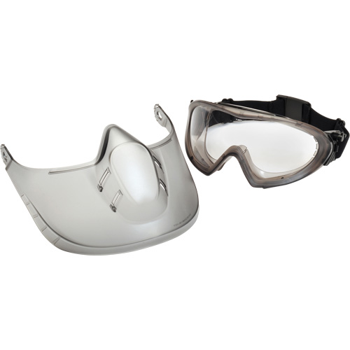 Capstone&reg; Shield Safety Goggles with Removable Faceshield, Clear Lens, Anti-Fog, Direct/Closed Vent Haskins Industrial Inc.