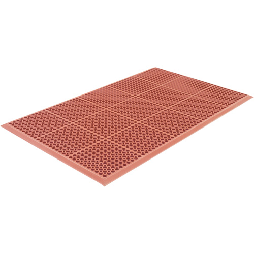 Competitor Series Mats, Slotted, 3' x 5' x 7/8", Orange, Natural Rubber Haskins Industrial Inc.