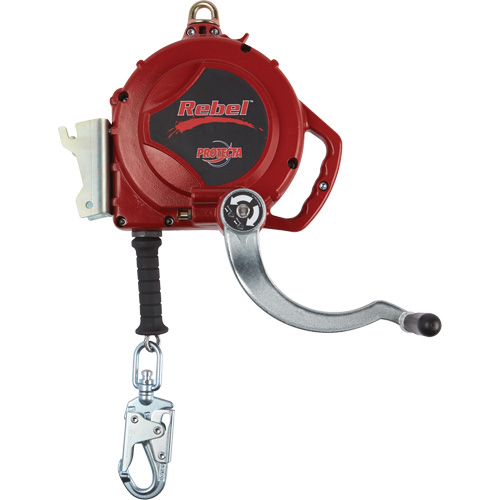 Rebel Self-Retracting Lifeline, 50', Galvanized Steel, Swivel Haskins Industrial Inc.