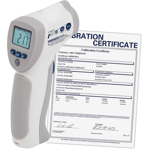 Thermom&egrave;tre &agrave; infrarouge alimentaire avec certificat ISO, -4°- 392° F ( -20° - 200° C )/-58°- 4° F ( -50° - -20° C ), 8:1, &eacute;missivit&eacute; Fixe Haskins Industrial Inc.