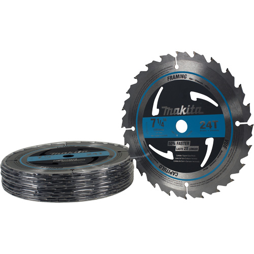 Lame de scie circulaire pour charpente &agrave; pointes au carbure, 7-1/4", 24 dents, Pour Bois Haskins Industrial Inc.