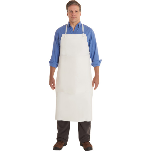 Tablier en PVC AlphaTec 56-101, PVC/Vinyle, Blanc, 33" la x 44" lo Haskins Industrial Inc.