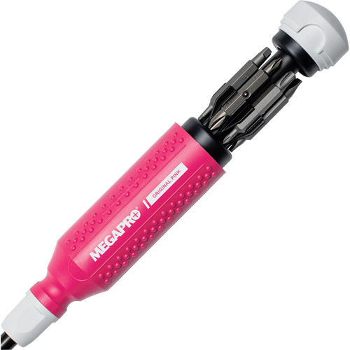 Tournevis multi embouts Original Pink 15-en-1, 8-37/50" lo, Prise Textur&eacute; Haskins Industrial Inc.