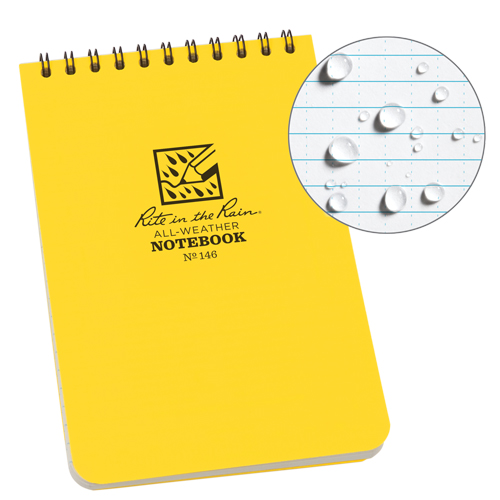 Pocket Top-Spiral Notebook, Soft Cover, Yellow, 100 Pages, 4" W x 6" L Haskins Industrial Inc.