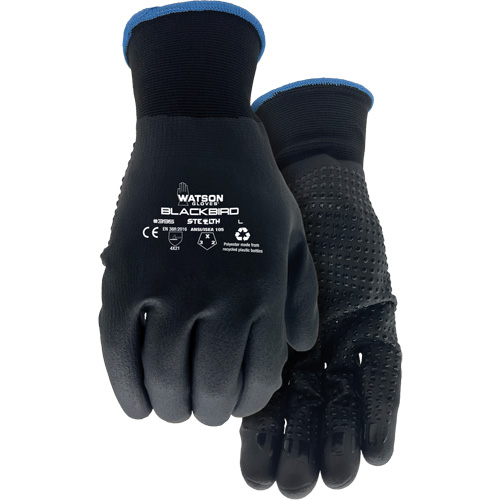 Stealth Blackbird Coated Gloves, X-Large, Microfoam Nitrile Coating, 15 Gauge, Polyester Shell Haskins Industrial Inc.