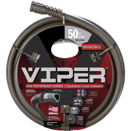 Tuyau haute performance Viper, Caoutchouc, 5/8" dia x 50' Haskins Industrial Inc.