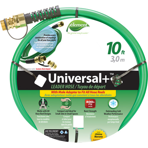 Tuyau Leader Element Universal+, PVC, 1/2" dia x 10' Haskins Industrial Inc.