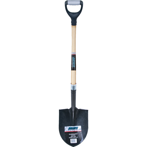 Heavy-Duty Round Point Shovel, Carbon Steel Blade, Hardwood, D-Grip Handle Haskins Industrial Inc.
