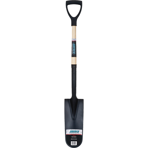 Heavy-Duty Drain Spade, Carbon Steel, 16" x 6" Blade, 29" L, D-Grip Handle Haskins Industrial Inc.
