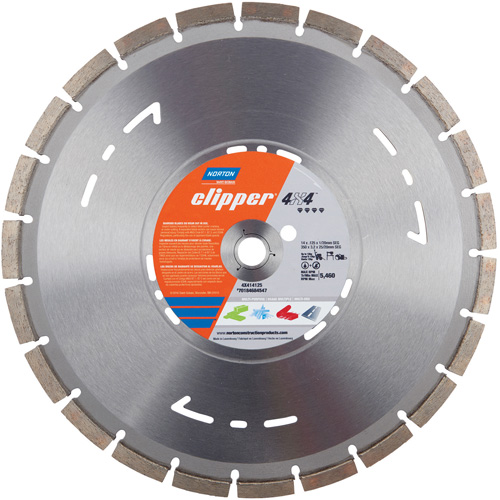 Lame circulaire segment&eacute;e polyvalente pour coupes &agrave; sec &agrave; vitesse &eacute;lev&eacute;e Clipper 4X4 Haskins Industrial Inc.
