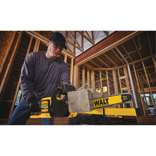 Scie &agrave; chaîne sans fil Flexvolt, 16", &agrave; pile, 60 V Haskins Industrial Inc.