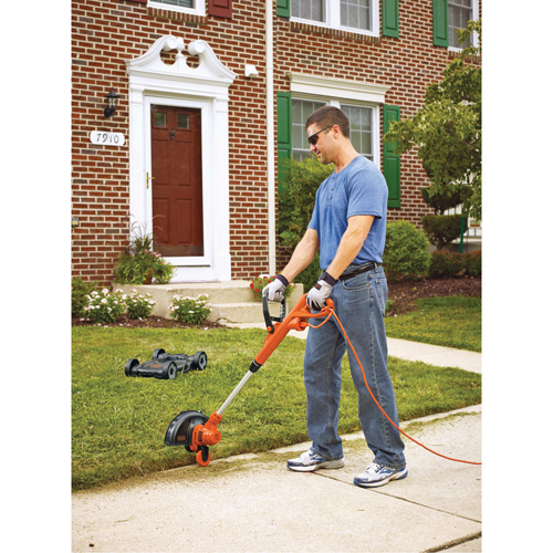 3-in-1 Compact Mower, Push Walk-Behind, Electric, 12" Cutting Width Haskins Industrial Inc.