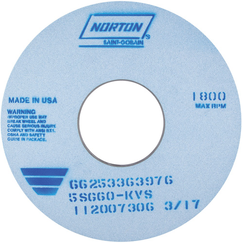 Tool Room Wheel, Type 01, Ceramic Alumina, 14" x 1" Haskins Industrial Inc.