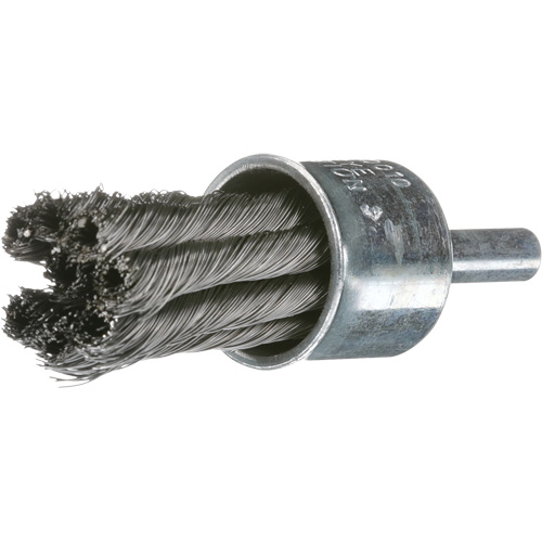 Knot Wire End Brush, 1" Dia., 0.02" Wire Dia., 1/4" Shank Haskins Industrial Inc.