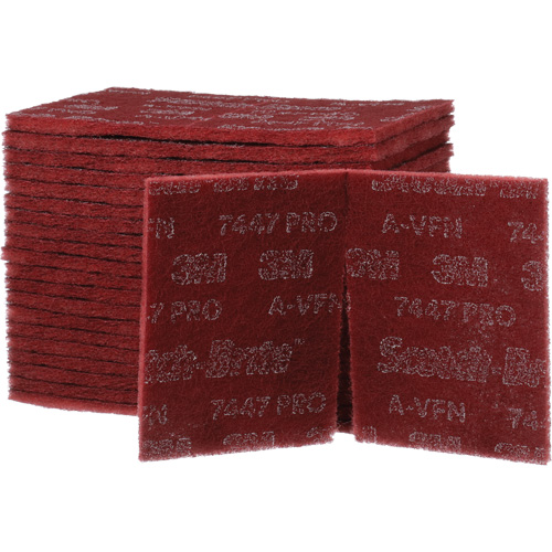 Scotch-Brite 7447 Hand Pads, Aluminum Oxide, 9" x 6", Very Fine Grit Haskins Industrial Inc.