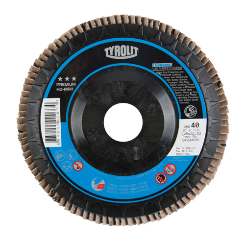 Flap Disc, 4-1/2" x 7/8", Type 27, 40 Grit, Zirconium Haskins Industrial Inc.