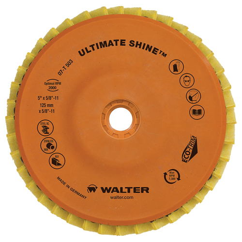 Ultimate Shine Flap Disc, 4-1/2" x 5/8"-11, Type 27, Very Fine Grit, Zirconium Haskins Industrial Inc.