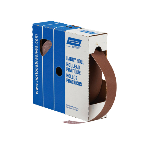 Rouleau de feuille &agrave; poncer pratique, Oxyde d'aluminium, 3" la x 150' lo, Grain P80 Haskins Industrial Inc.