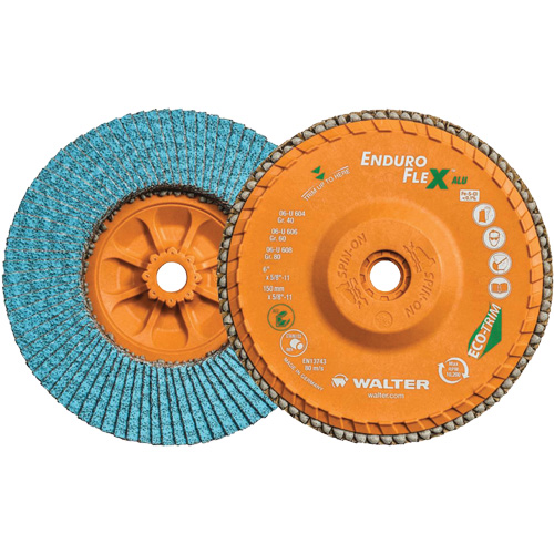 Enduro-Flex Alu Flap Disc, 7" x 7/8", Type 27, 40 Grit, Zirconia Alumina Haskins Industrial Inc.