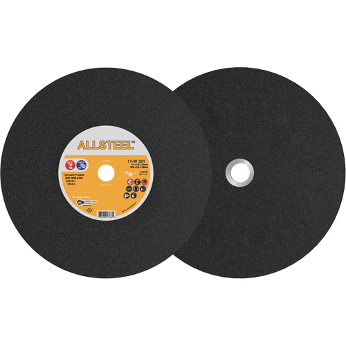 AllSteel Chopsaw Wheel, 12" x 1/8", 25/32" Arbor, Type 1, Aluminum Oxide, 6300 RPM Haskins Industrial Inc.