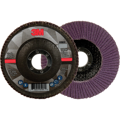 Disque &agrave; lamelles &agrave; changement rapide 769F, 4-1/2" x 7/8", Type 27, Grain 80+, C&eacute;ramique Haskins Industrial Inc.