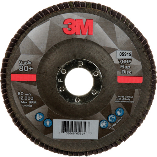 Disque &agrave; lamelles &agrave; changement rapide 769F, 5" x 7/8", Type 27, Grain 80+, C&eacute;ramique Haskins Industrial Inc.