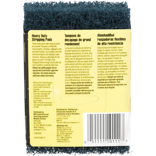 Tampons de d&eacute;capage pour gros travaux, Oxyde d'aluminium, 3-1/2" x 5", Grain Cors&eacute; Haskins Industrial Inc.