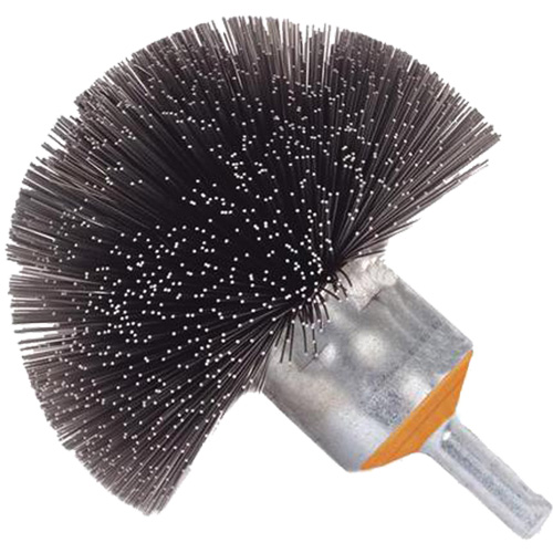 Brosse sph&eacute;rique mont&eacute;e &agrave; fils cr&ecirc;p&eacute;s, 1-1/2", Fils 0,008", Tige 1/4" Haskins Industrial Inc.