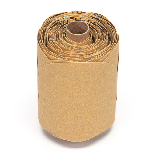 Stikit Gold Paper Disc Roll, 5" Dia., P220 Grit, Aluminum Oxide Haskins Industrial Inc.