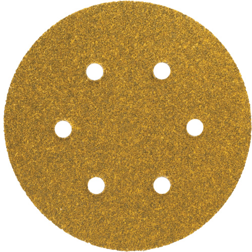 Disque de ponçage en papier autoagrippant avec aspiration Gold Reserve A296, dia 5", Grain P220/Fin, Oxyde d'aluminium, Poids C Haskins Industrial Inc.