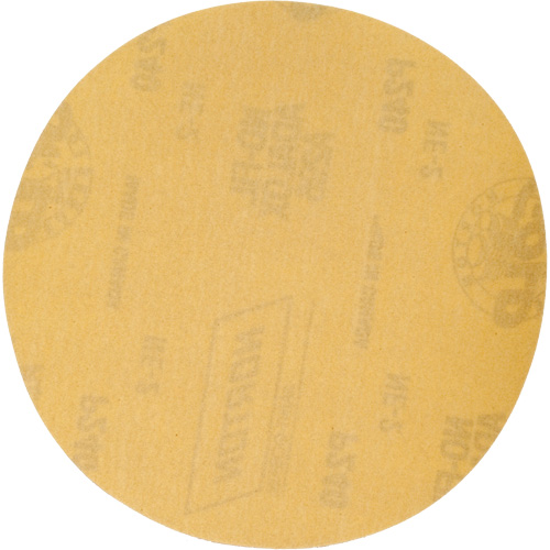 Disque de ponçage en papier H&L Gold Reserve A296 avec trous d'aspiration, dia 6", Grain 240, Oxyde d'aluminium, Poids C Haskins Industrial Inc.