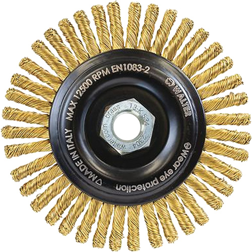 Spark-Free Brass Wire Wheel, 5" Dia. x 5/8"-11 Arbor Haskins Industrial Inc.