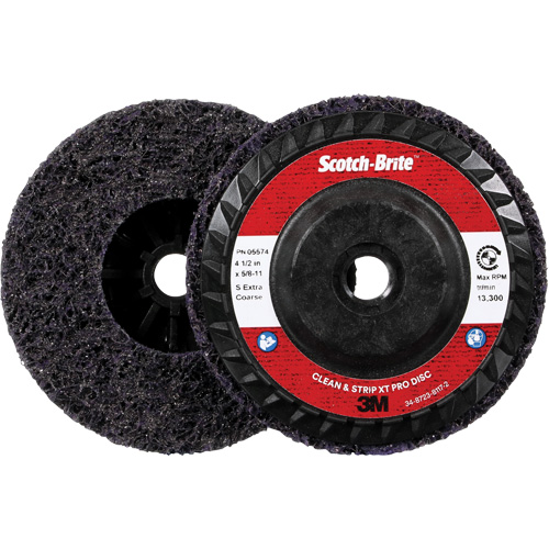 Scotch-Brite Clean and Strip XT Pro Disc XO-DC, 4-1/2" Dia., Extra Coarse Grit, Silicon Carbide Haskins Industrial Inc.