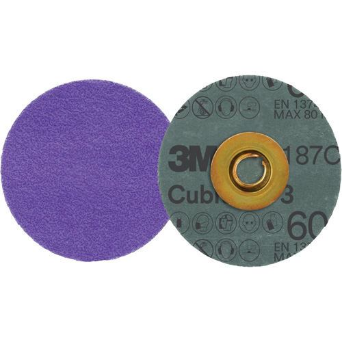 Disque en fibre Roloc Cubitron 3, 3" dia., Grain 60+, C&eacute;ramique Haskins Industrial Inc.