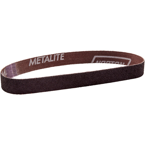 Courroie de ponçage en tissu Metalite, 3/4" la x 20-1/2" lo, Oxyde d'aluminium, Grain 60 Haskins Industrial Inc.