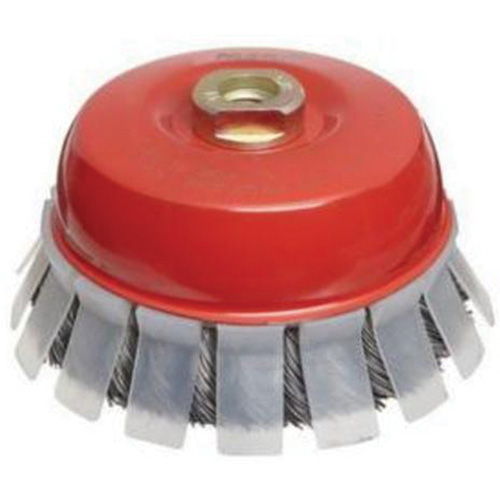 Brosse-boisseau &agrave; fils nou&eacute;s avec protecteur, 2-3/4" dia. x 5/8"-11 arbre Haskins Industrial Inc.
