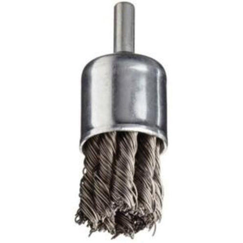 Stem Mounted Knotted Wire Brush, 1" Dia. x 1/4" Arbor Haskins Industrial Inc.