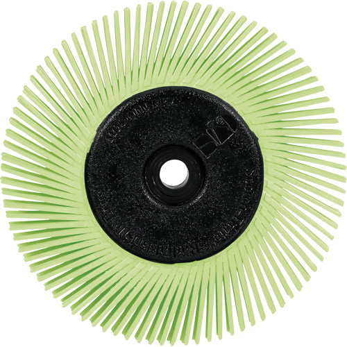 Scotch-Brite Type A Precision Radial Bristle Brush PN-RB with Adapter, Ceramic, 50+ Grit, 6" Dia. Haskins Industrial Inc.