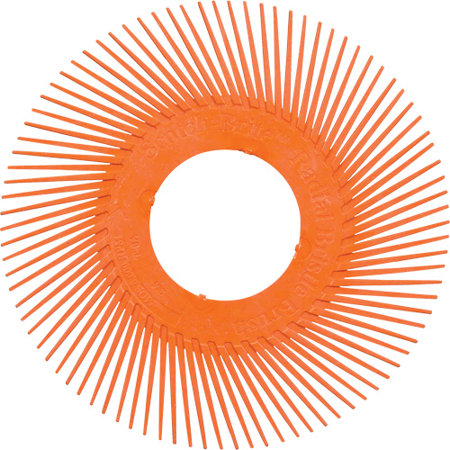 Brosse radiale en soies de pr&eacute;cision type A PN-RB sans adaptateur Scotch-Brite , C&eacute;ramique, Grain 80+, 6" dia. Haskins Industrial Inc.