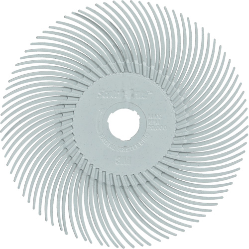 Brosse radiale en soies de pr&eacute;cision type C PN-RB Scotch-Brite , C&eacute;ramique, Grain 120+, 3" dia. Haskins Industrial Inc.