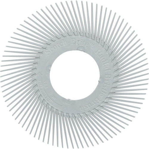 Brosse radiale en soies de pr&eacute;cision type A PN-RB sans adaptateur Scotch-Brite , C&eacute;ramique, Grain 120+, 6" dia. Haskins Industrial Inc.