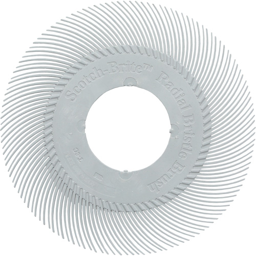 Brosse radiale en soies de pr&eacute;cision type C PN-RB sans adaptateur Scotch-Brite, C&eacute;ramique, Grain 120+, 7-5/8" dia. Haskins Industrial Inc.