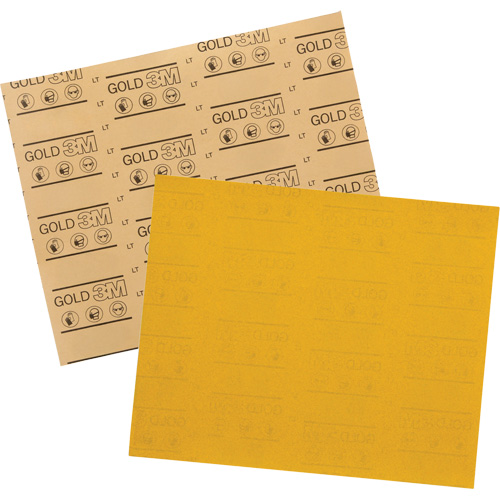 Gold Abrasive Sheet 12544, 9" x 11", 220 Grit, Aluminum Oxide Haskins Industrial Inc.