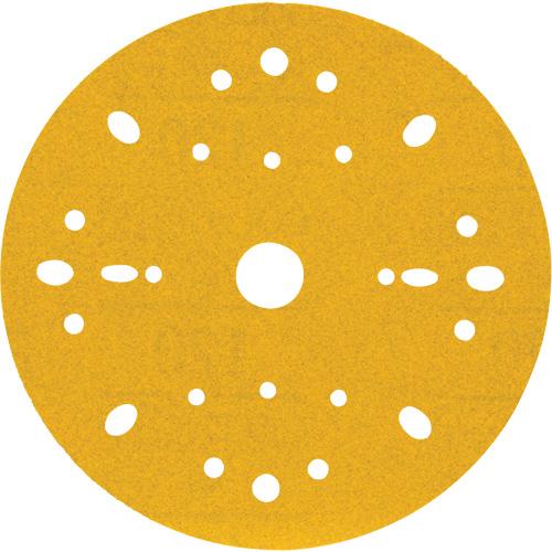 Disque abrasif dor&eacute; Hookit, dia 6", Grain 120, Oxyde d'aluminium, Poids C Haskins Industrial Inc.