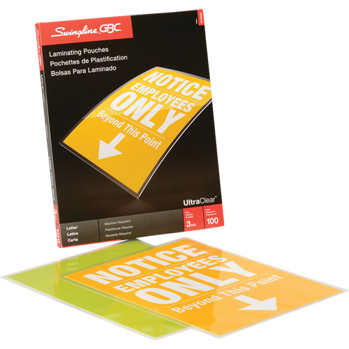 Pochette lamin&eacute;e de format lettre Haskins Industrial Inc.