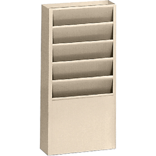 Literature Storage Racks, Stationary, 5 Slots, Steel, 9-3/4" W x 4-1/8" D x 21" H Haskins Industrial Inc.