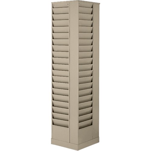 Literature Storage Racks, Rotating, 23 Slots, Steel, 14-1/8" W x 14-1/8" D x 66" H Haskins Industrial Inc.