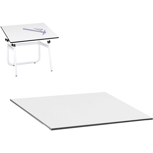 Table Top for Vista Adjustable Drawing Table, 48" W x 3/4" H, White Haskins Industrial Inc.
