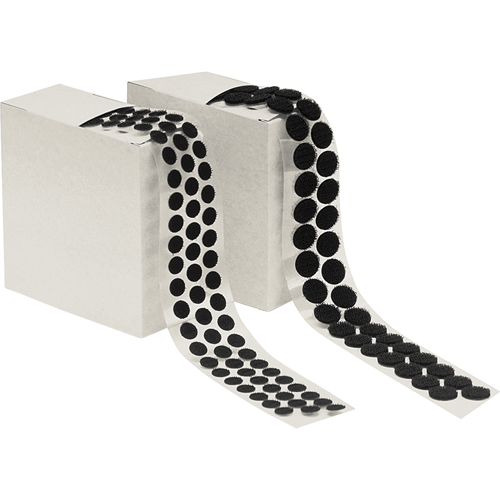 Attache en rondelle, Crochet, 1/2" dia., Adh&eacute;sif, Noir Haskins Industrial Inc.